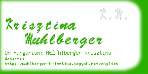 krisztina muhlberger business card